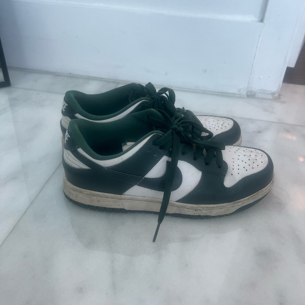 Nike green low dunks
